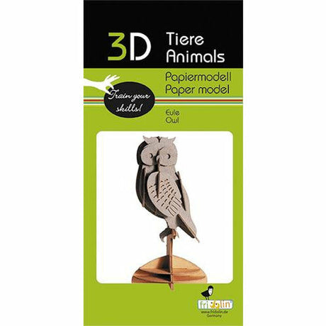 3D-Modell | Eule | Spezialkarton | gelasert