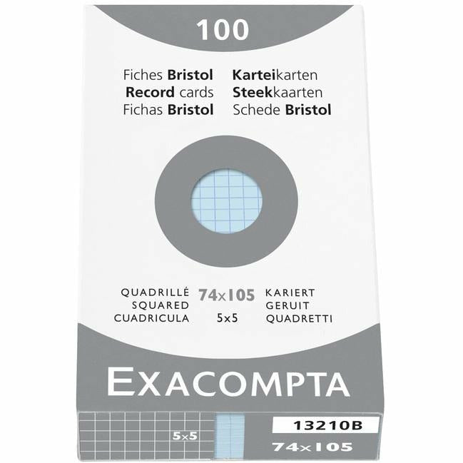 Karteikarten A7 kariert blau 100St