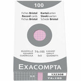 Karteikarten A7 kariert rosa 100St