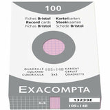 Karteikarten A6 kariert rosa 100St