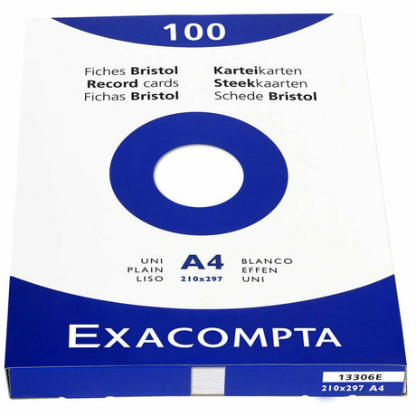 Karteikarten A4 blanco weiss 100St