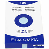 Karteikarten A5 blanco blau 100St