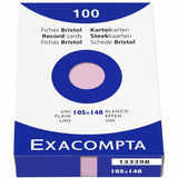 Karteikarten A6 blanco rosa 100St