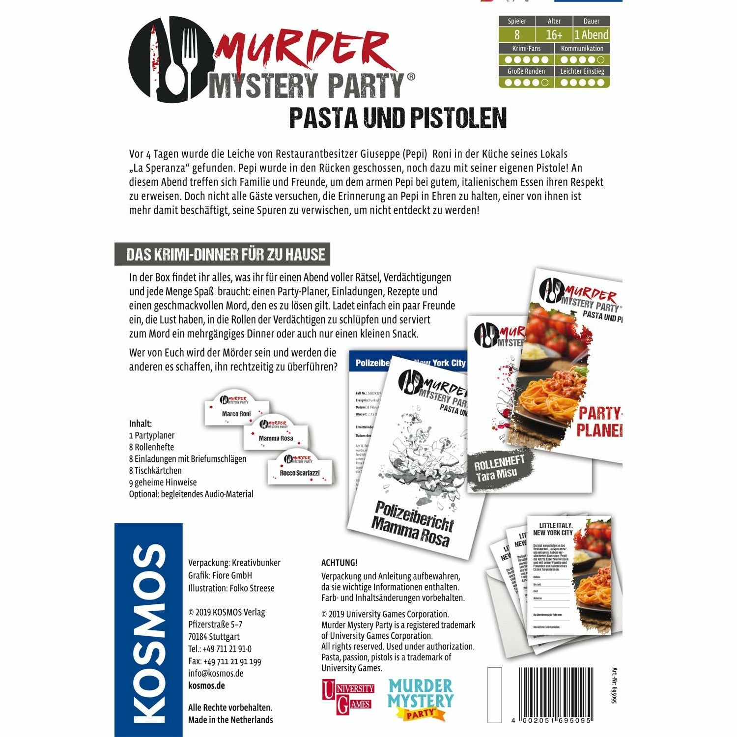 KOSMOS | Murder Mystery Party - Pasta und Pistolen