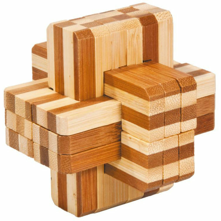 IQ-Test Holz | Bambuspuzzle „Block-Kreuz“