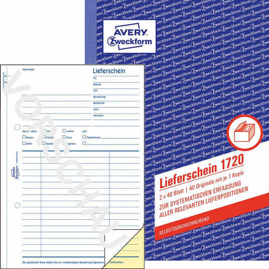 Avery-Zweckform | Lieferschein | 1720