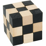 IQ-Test | Holz-Schlangenwürfel | zweifarbig natur/schwarz