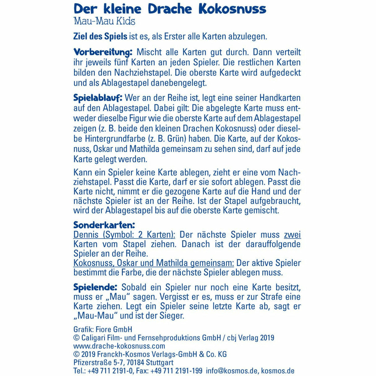 Der kleine Drache Kokosnuss - Mau-Mau