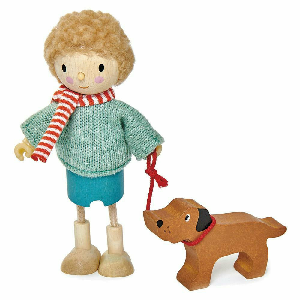 Mr Goodwood & Hund für Puppenhaus