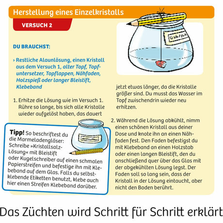 Blaue Kristalle selbst züchten