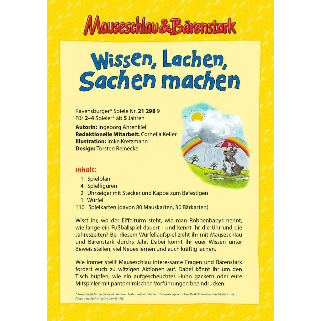 Ravensburger | Mauseschlau & Bärenstark Wissen, Lachen, Sachen machen