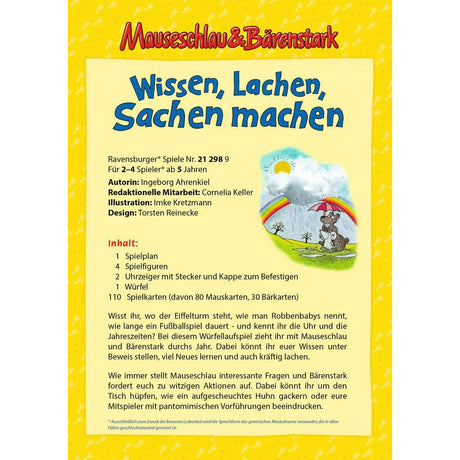 Ravensburger | Mauseschlau & Bärenstark Wissen, Lachen, Sachen machen