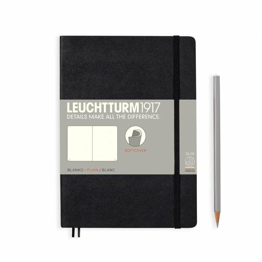 Notizbuch Medium (A5), Softcover, 123 nummerierte Seiten