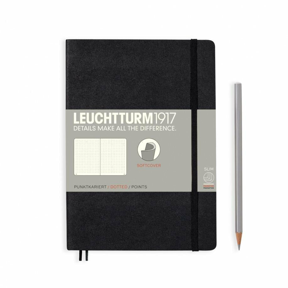 Notizbuch Medium (A5), Softcover, 123 nummerierte Seiten