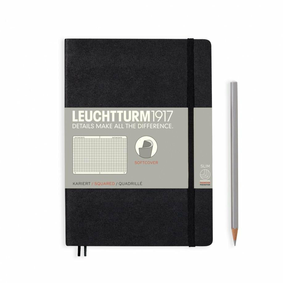 Notizbuch Medium (A5), Softcover, 123 nummerierte Seiten