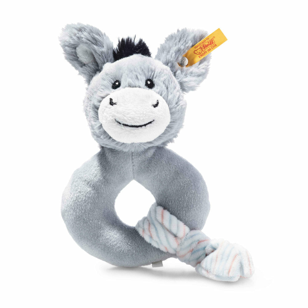 Steiff® | Soft Cuddly Friends Dinkie Esel Greifling mit Rassel | 14 cm