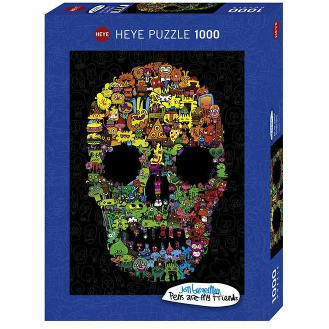 Doodle Skull  -  Puzzle  -  1000 Teile