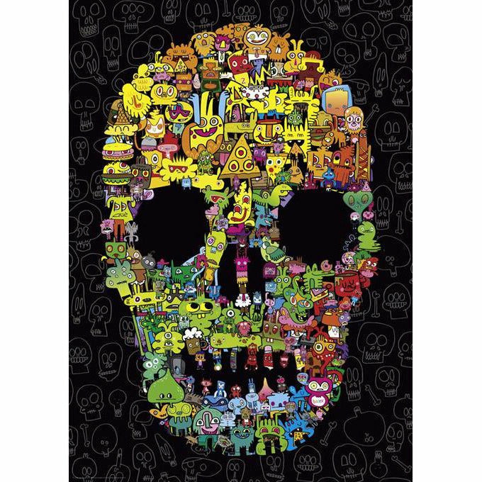 Doodle Skull  -  Puzzle  -  1000 Teile