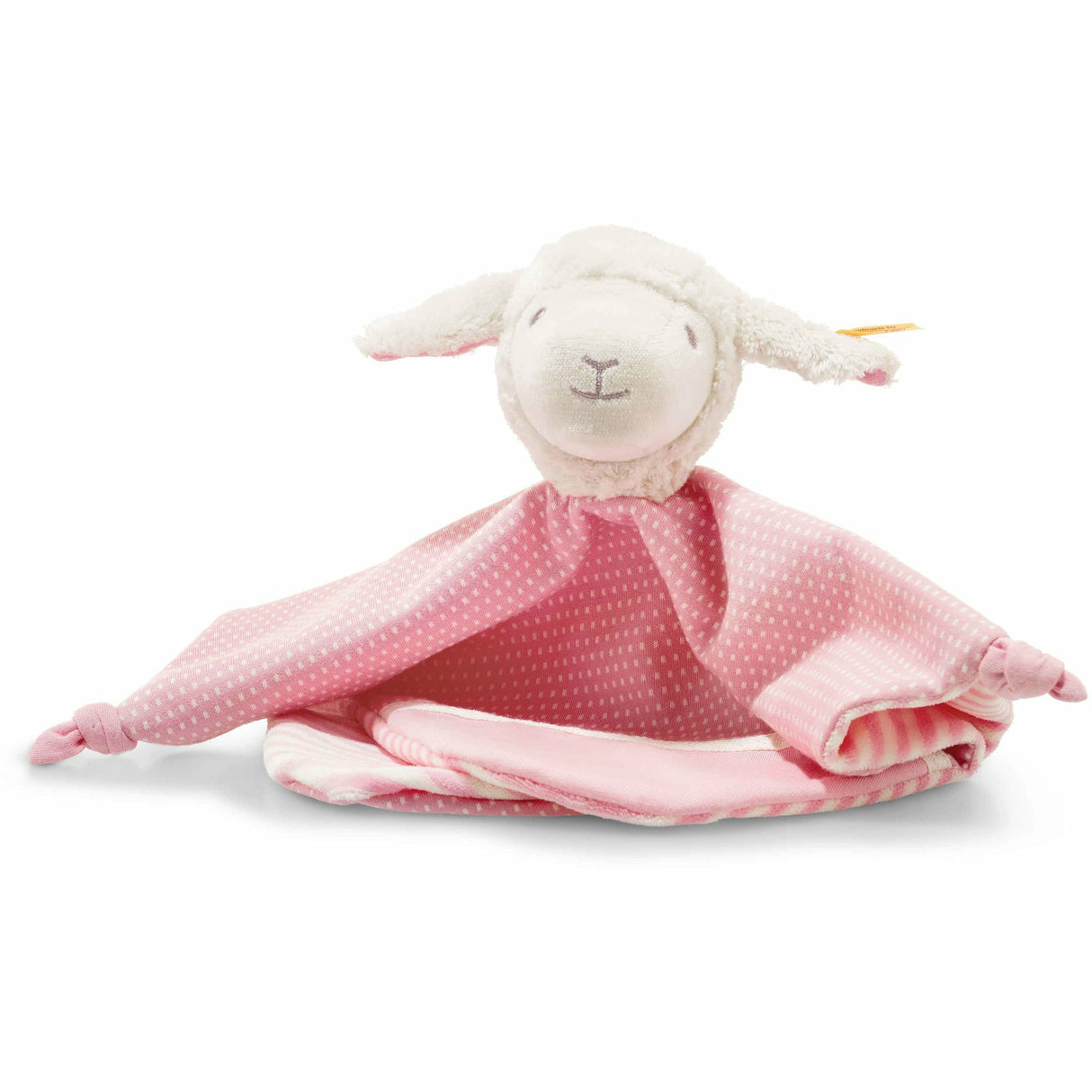 Liena Lamm 28 weiss/rosa Schmusetuch