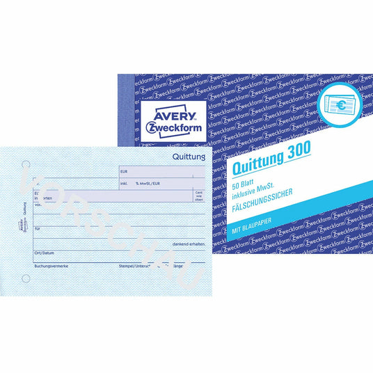 Avery-Zweckform | Quittung inkl. MwSt. | 300