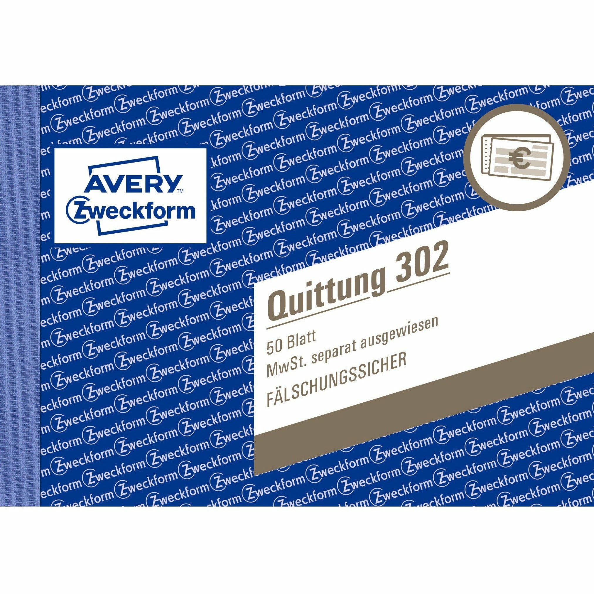 Avery-Zweckform | Quittung MwSt. separat ausgewiesen | 302