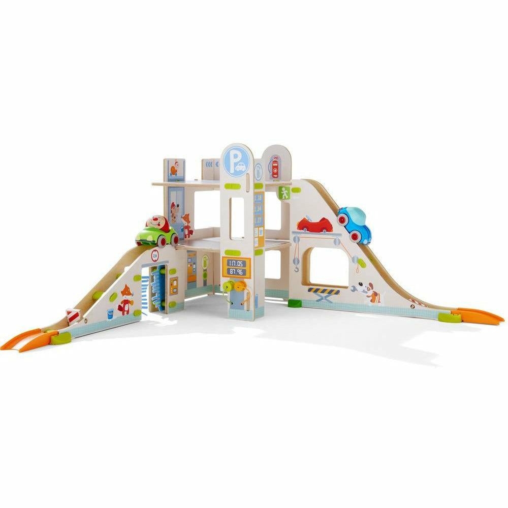 HABA | Kullerbü – Spielbahn Parkhaus (Karton beschädigt/verblichen)
