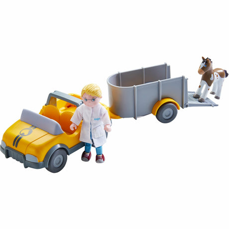 HABA | Little Friends – Tierarzt-Auto mit Anhänger