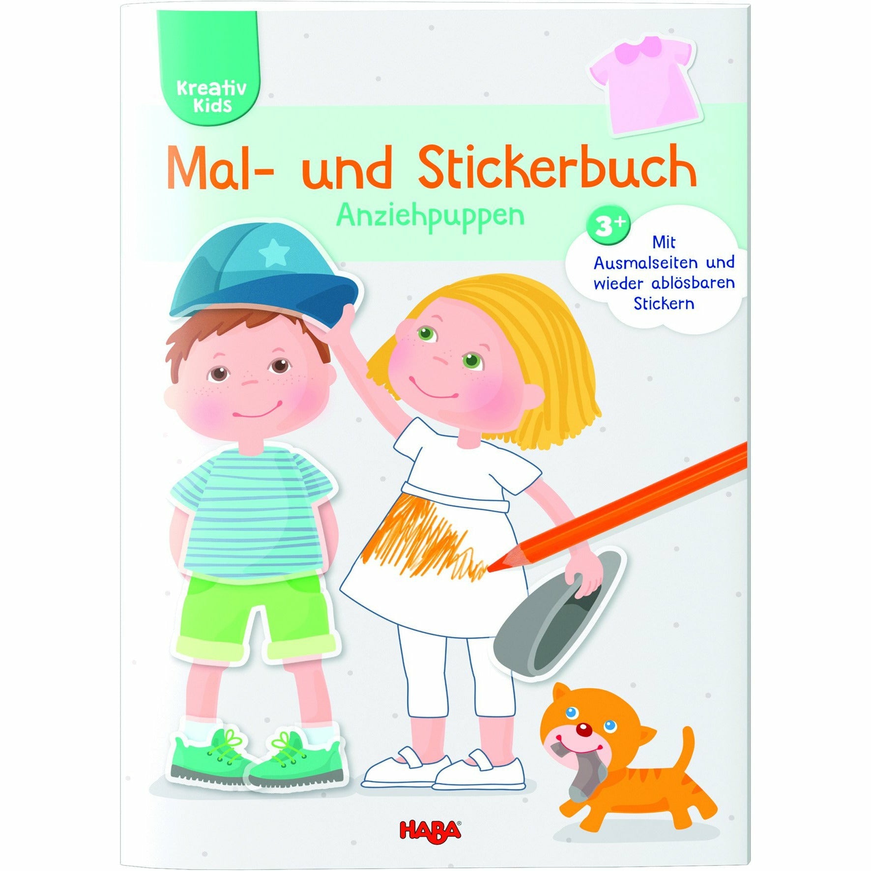 HABA | Kreativ Kids – Mal- und Stickerbuch Anziehpuppen