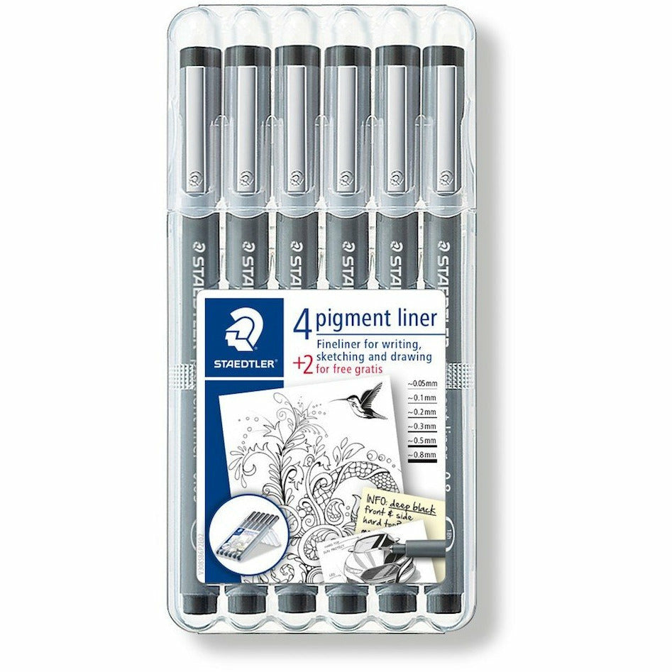 pigment liner schwarz 6ST Box