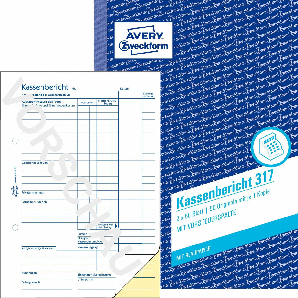 Avery-Zweckform | Kassenbericht | 317