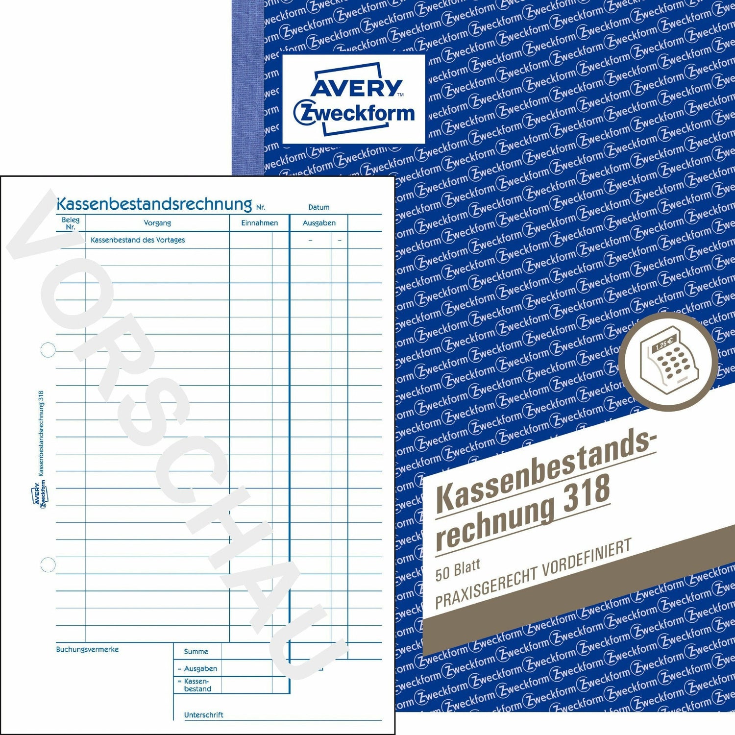 Avery-Zweckform | Kassenbestandsrechnung | 318
