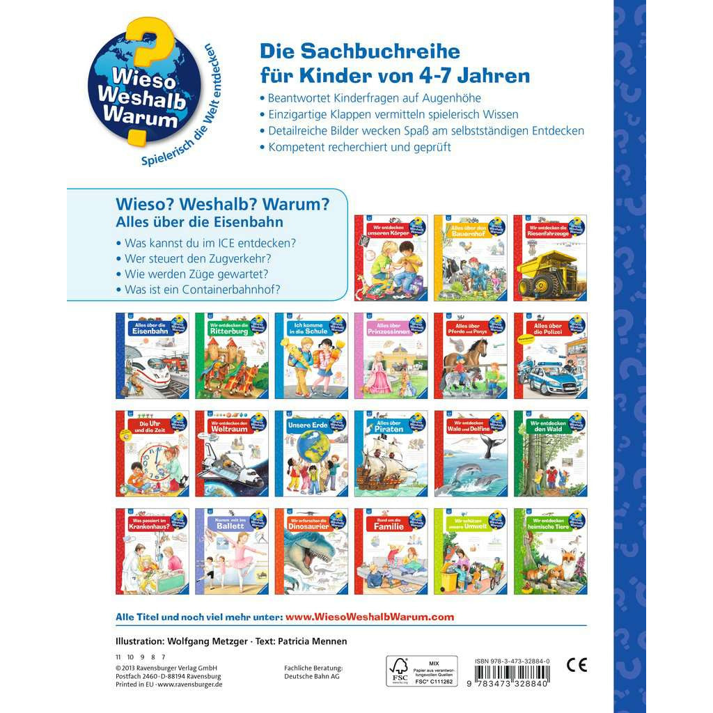 Ravensburger | Wieso? Weshalb? Warum?, Band 8: Alles über die Eisenbahn