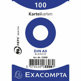 Karteikarten A8 blanco weiss 100St