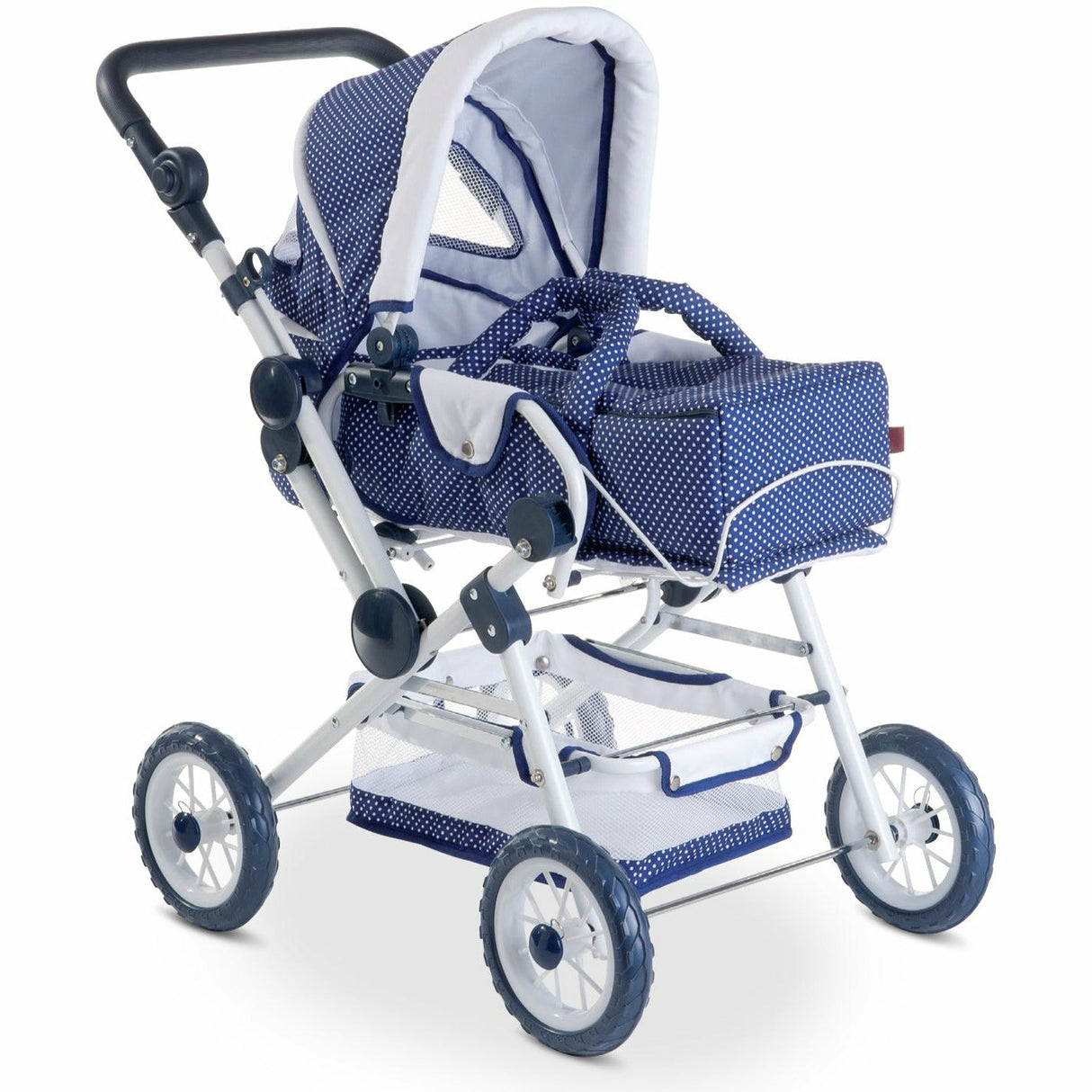 Götz | Puppenwagen 4Rad spotty blue