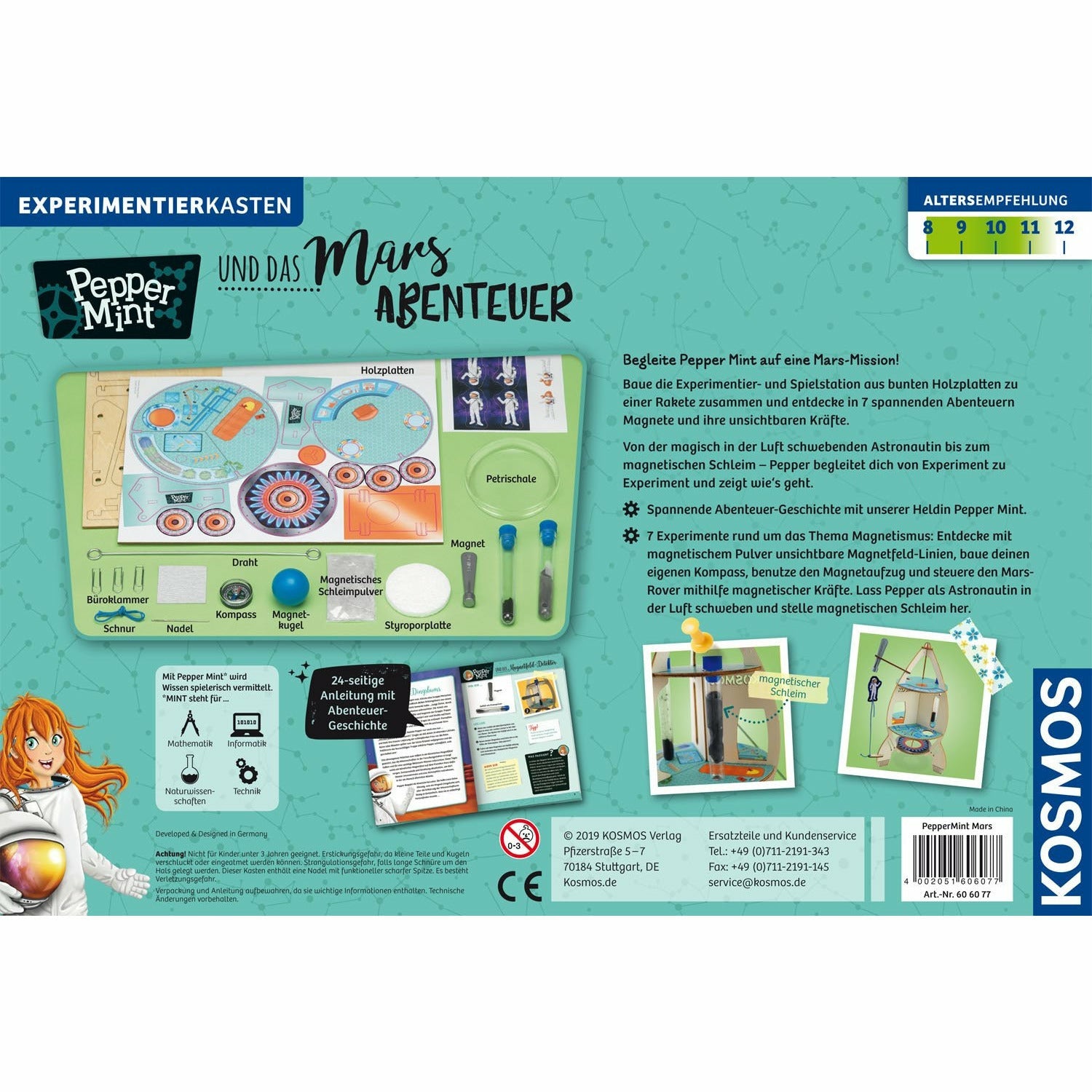 KOSMOS Pepper Mint Mars-Abenteuer Experimentierkasten - Magnete Erforschen Für Kinder 8-11 Jahre