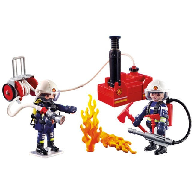 PLAYMOBIL 9468 Feuerwehrmänner mit Löschpumpe