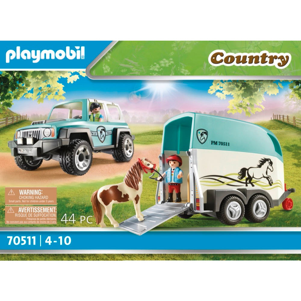 PLAYMOBIL 70511 PKW mit Ponyanhänger