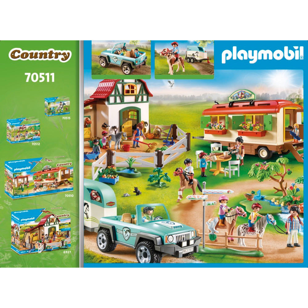 PLAYMOBIL 70511 PKW mit Ponyanhänger