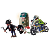 PLAYMOBIL 70572 Polizei-Motorrad: Verfolgung des Geldräubers