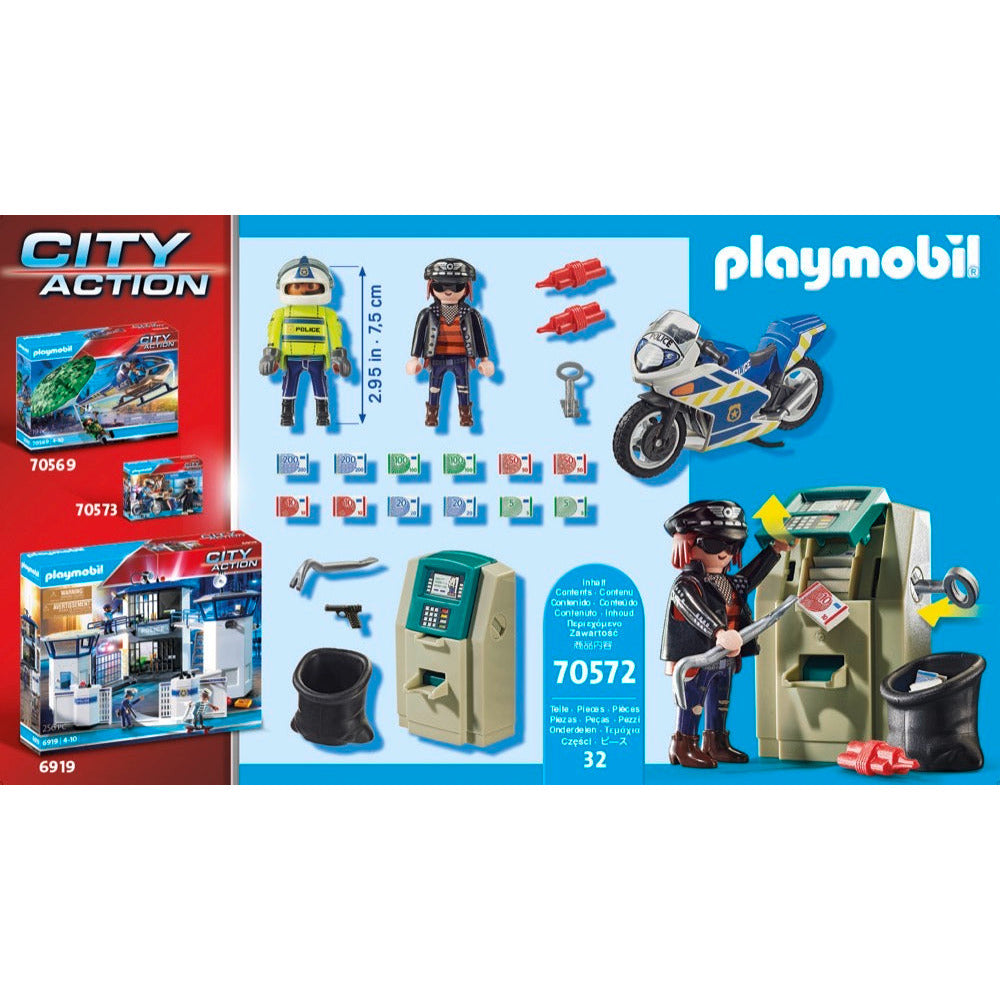 PLAYMOBIL 70572 Polizei-Motorrad: Verfolgung des Geldräubers