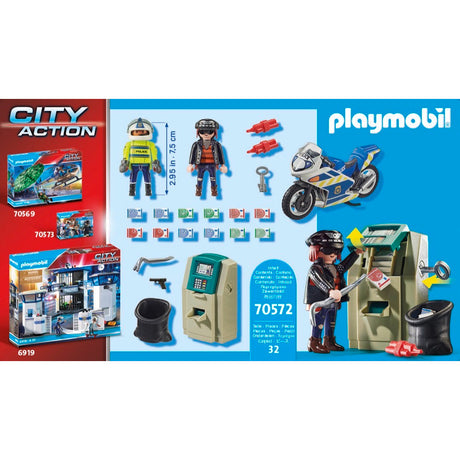 PLAYMOBIL 70572 Polizei-Motorrad: Verfolgung des Geldräubers
