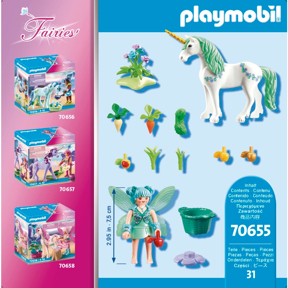 PLAYMOBIL 70655 Einhorn mit Fütter-Fee