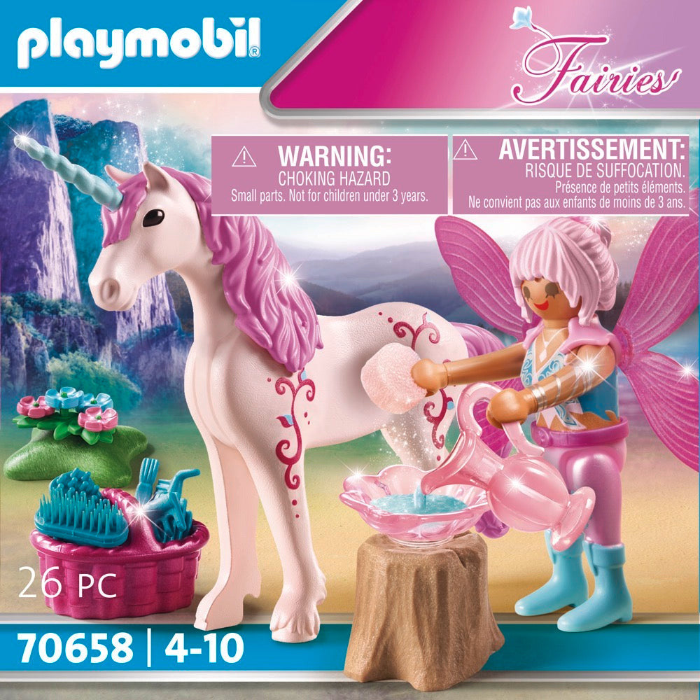 PLAYMOBIL 70658 Einhorn mit Pflege-Fee