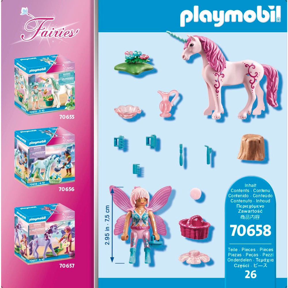 PLAYMOBIL 70658 Einhorn mit Pflege-Fee