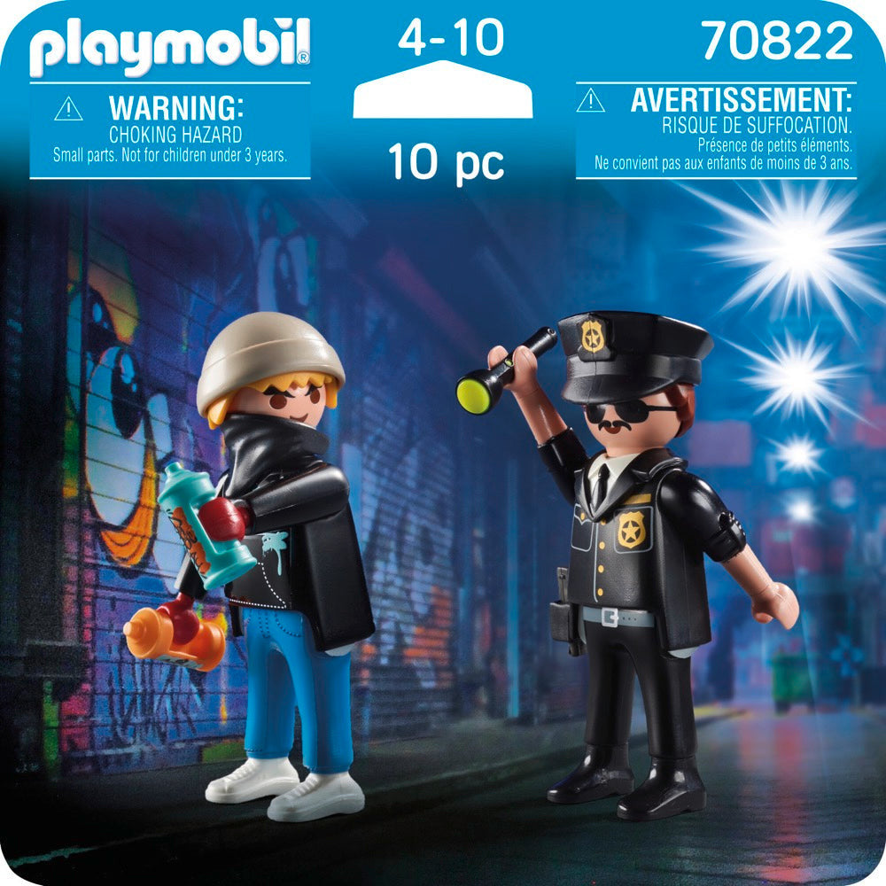 PLAYMOBIL 70822 DuoPack Polizist und Sprayer