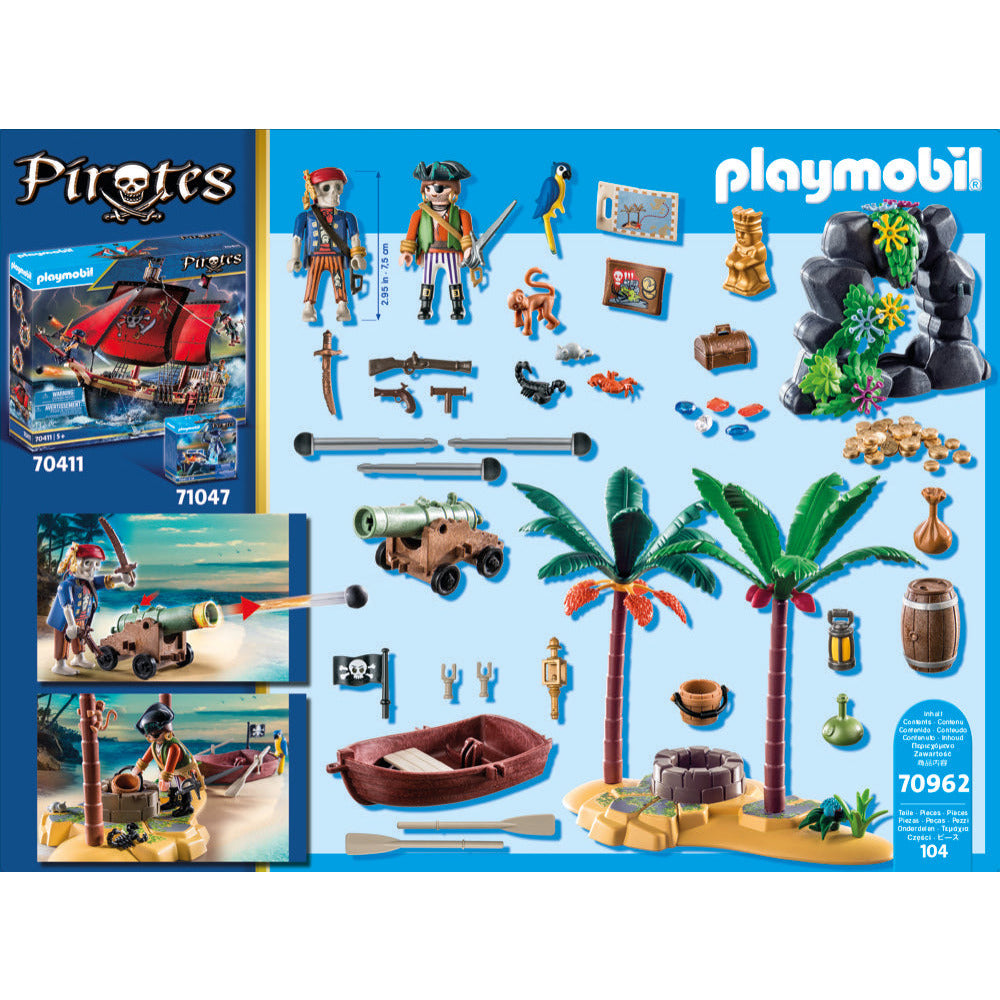 PLAYMOBIL 70962 Piratenschatzinsel mit Skelett