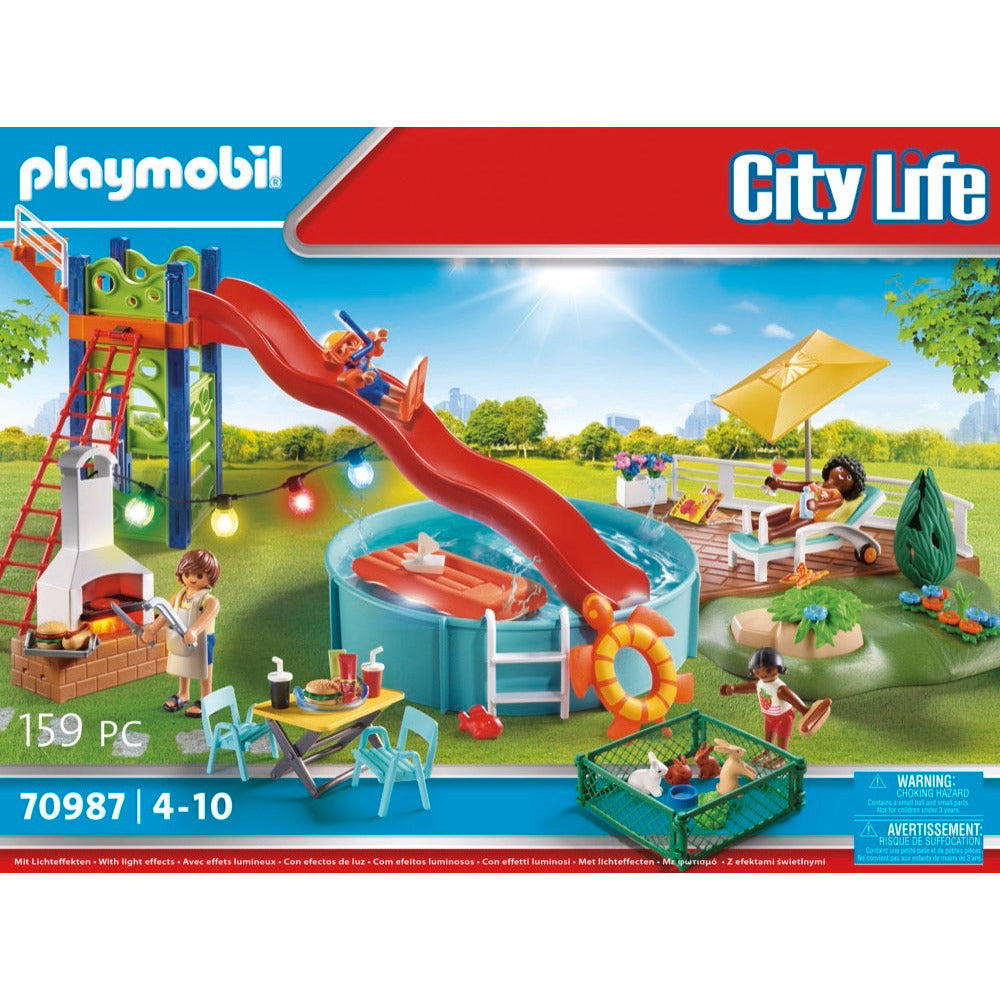 PLAYMOBIL 70987 Poolparty mit Rutsche