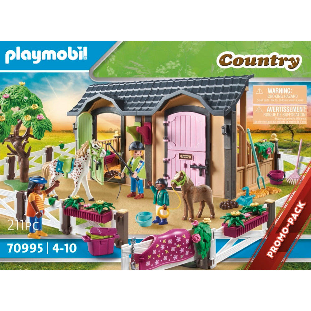 PLAYMOBIL 70995 Reitunterricht mit Pferdeboxen