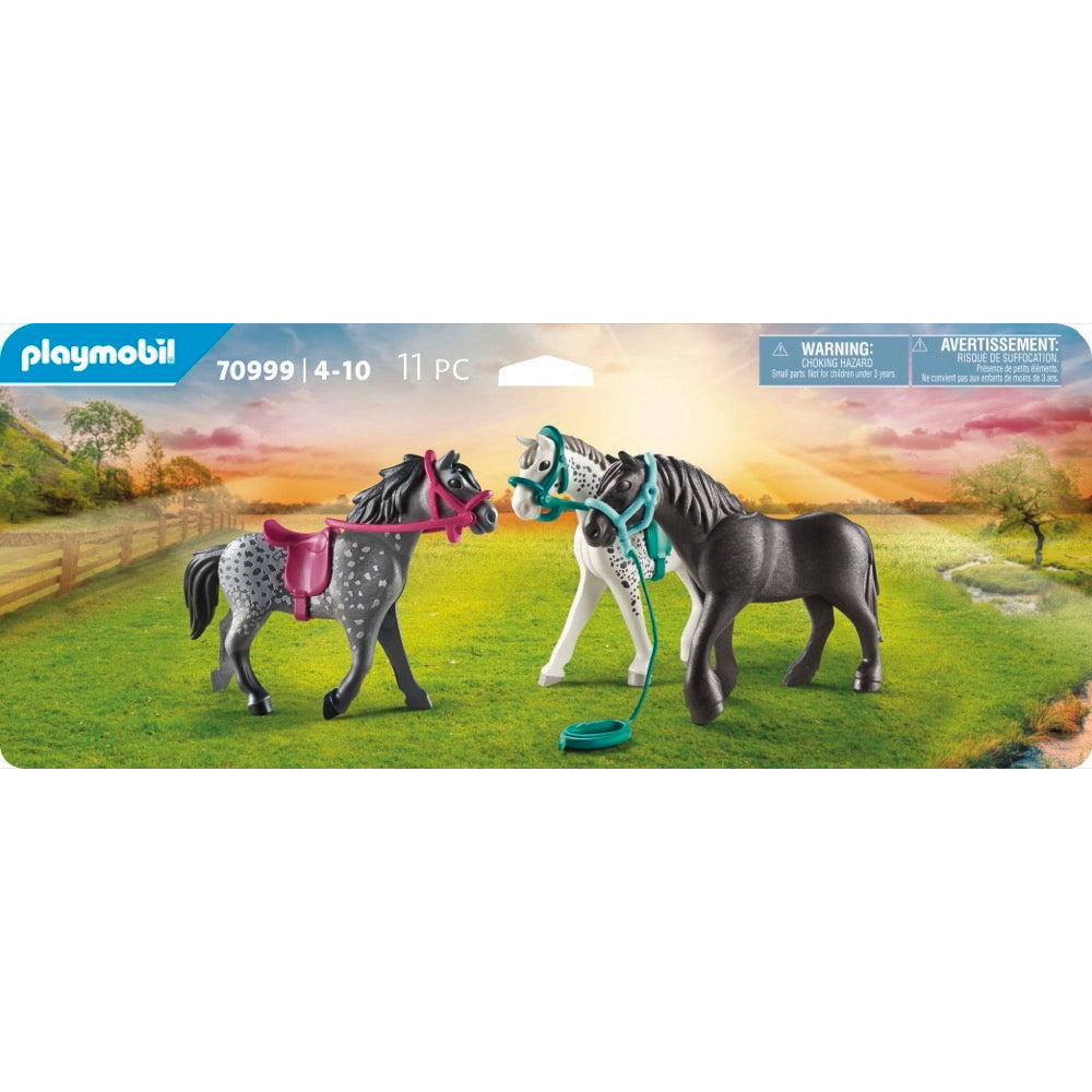 PLAYMOBIL 70999 3 Pferde: Friese, Knabstrupper & Andalusier