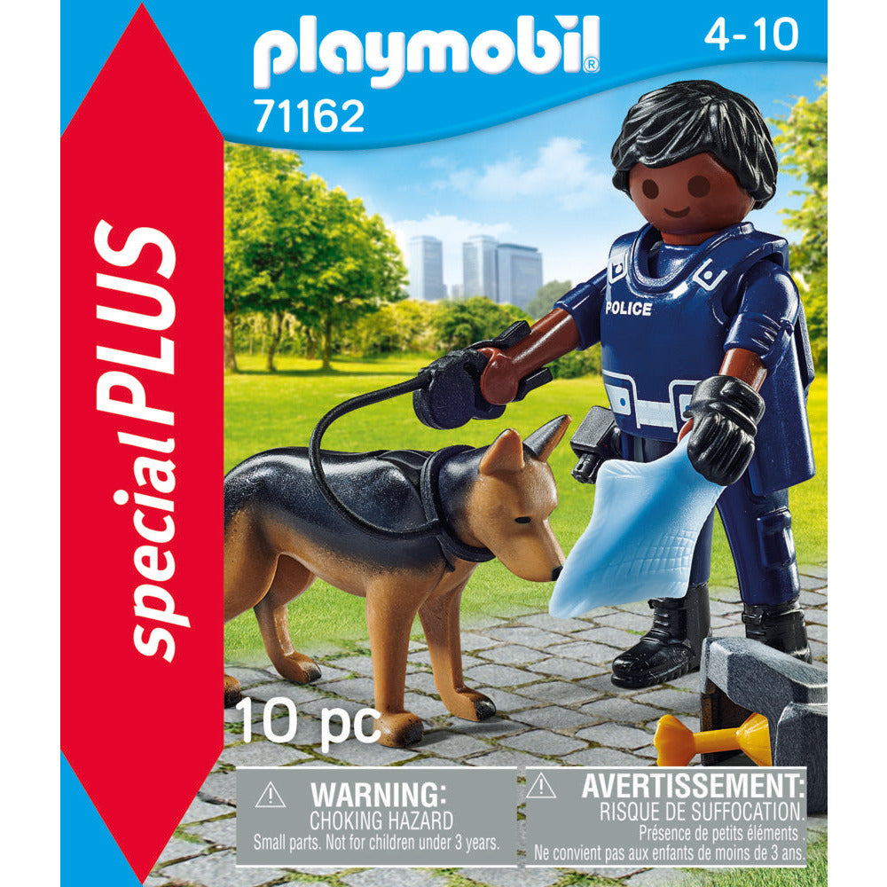 PLAYMOBIL 71162 Polizist mit Spürhund